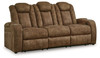 Wolfridge - Power Reclining Sofa With Adj Headrest - Brindle