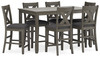 Caitbrook - Rect Drm Counter Table Set (Set of 7) - Gray