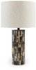 Ellford - Poly Table Lamp - Black / Brown / Cream