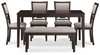 Langwest - Dining Room Table Set (Set of 6) - Brown