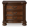 Lavinton - Three Drawer Night Stand - Brown