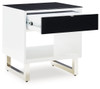 Gardoni - Rectangular End Table - White / Black