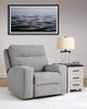 Biscoe - Power Recliner /Adj Headrest - Pewter