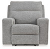 Biscoe - Power Recliner /Adj Headrest - Pewter