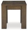 Rosswain - Square End Table - Warm Brown