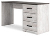 Shawburn - Home Office Desk - White / Dark Charcoal Gray