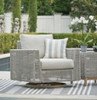 Seton Creek - Swivel Lounge With Cushion - Gray