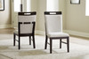 Neymorton - Dining Upholstered Side Chair (Set of 2) - Light Gray / Brown