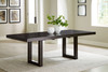 Neymorton - Rectangular Dining Room Butterfly Extension Table - Dark Grayish Brown