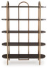 Brentmour - Bookcase - Brown / Gold Finish