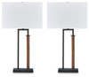 Voslen - Metal Table Lamp (Set of 2) - Black / Brown