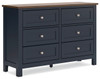 Landocken - Dresser - Brown / Blue