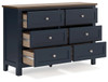 Landocken - Dresser - Brown / Blue