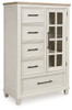 Shaybrock - Door Chest - Antique White / Brown