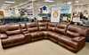 Morocco 7 Piece Power Italian Leather Reclining Sectional