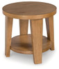 Kristiland - Round End Table - Light Brown