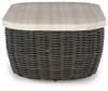 Kimora - Rectangular Cocktail Table - Beige / Dark Brown