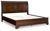 Trellington - King Sleigh Storage Bed - Brown