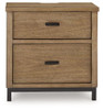 Tomtyn - Two Drawer Night Stand - Light Brown