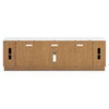 Camdill - XL TV Stand With Fireplace Option - Light Brown