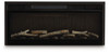 Entertainment Accessories - Fireplace Insert With Faux Birch Log Set - Black