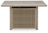Cliff Trails - Square Fire Pit Table - Beige