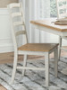 Purlaney - Dining Room Side Chair (Set of 2) - Antique White / Natural