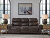 Crossplex - Power Reclining Sofa With Adjustable Headrest - Smoke