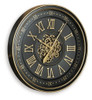 Dairton - Wall Clock - Black / Gold Finish