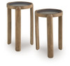 Jossor - Accent Table Set (Set of 2) - Light Brown