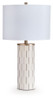 Faridworth - Poly Table Lamp - White / Gold Finish