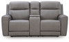 5Z-Comfort - Relaxation - Power Reclining Loveseat with Console / Adj Headrest