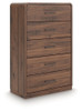 Fortlorn - Five Drawer Chest - Walnut Brown