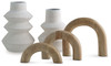 Maddwarth - Accessory Set (Set of 5) - White / Natural Brown