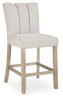 Larawyn - Upholstered Barstool (Set of 2) - Bisque