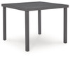 Rocky Creek - Square Dining Table With Umbrella Option - Gray