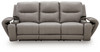 Real Moments - Power Reclining Sofa With Audio Seating - Ash
