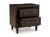 Dantenton - Two Drawer Night Stand - Merlot