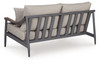 Ocean Beach - Loveseat With Cushion - Gray