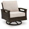 Monterey Point - Swivel Lounge Chair (Set of 2) - Dark Brown