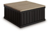 Rylandyn - Lift Top Cocktail Table - Black / Light Brown