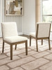 Marxmore - Dining Upholstered Side Chair (Set of 2) - Beige / Brown