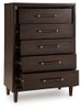 Dantenton - Five Drawer Chest - Merlot