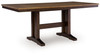 Rylandeen - Rectangular Dining Room Counter Height Extension Table - Light Brown / Dark Brown