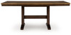 Rylandeen - Rectangular Dining Room Counter Height Extension Table - Light Brown / Dark Brown