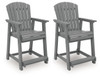 Sanctuary Beach - Barstool (Set of 2) - Dark Gray