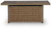 Laguna Heights - Rectangular Fire Pit Table - Beige