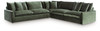 Carriage View - 3-Piece Sectional - Jade