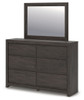Fraluna - Dresser And Mirror - Charcoal
