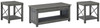 Freedan - 3 Pc. - Coffee Table, 2 End Tables - Grayish Brown